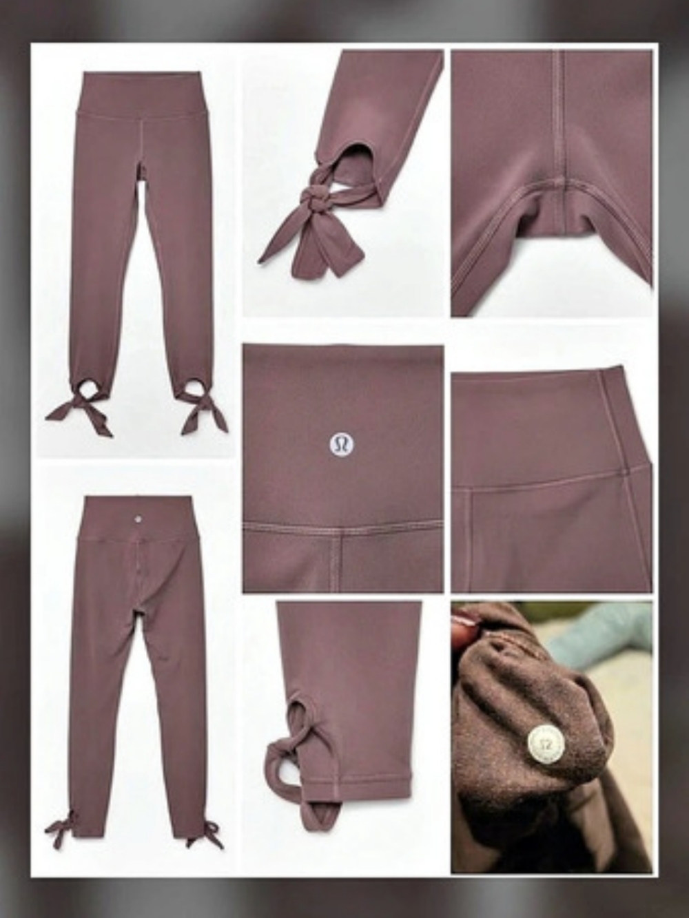 lululemon Align High-Rise *Bow Ankle Leggings Brown Size 12